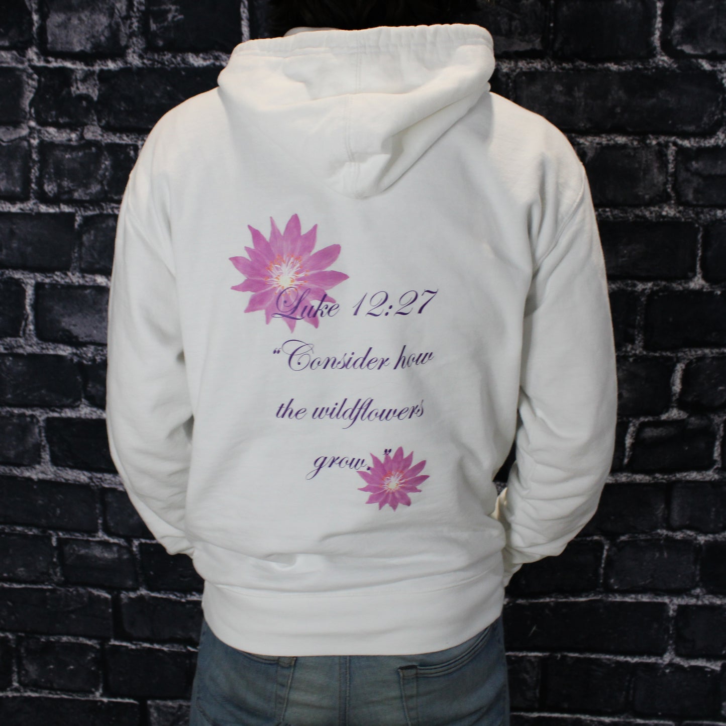 White Bitterroot flower Hoodie
