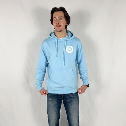 Aqua Blue-White Sanctify Hoodie