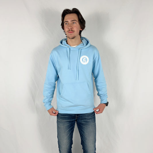 Aqua Blue-White Sanctify Hoodie