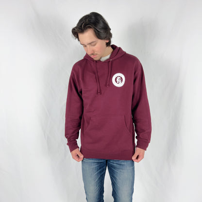 Maroon-White Sanctify Hoodie