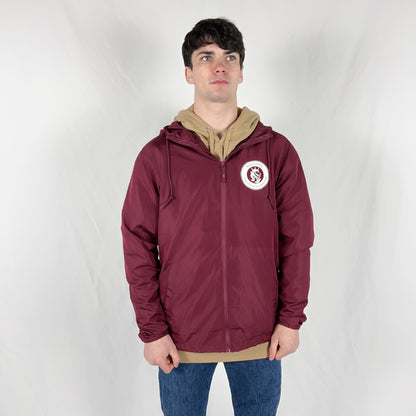 Maroon Windbreaker-White Sanctify