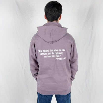 Plum-White Sanctify Hoodie