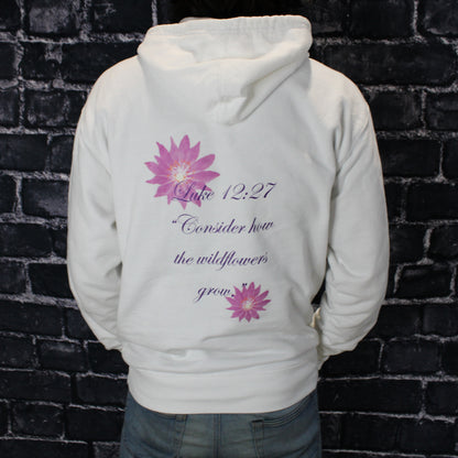 White Bitterroot flower Hoodie